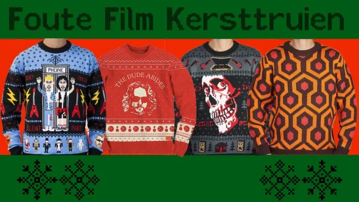 Film kijken in een foute kersttrui